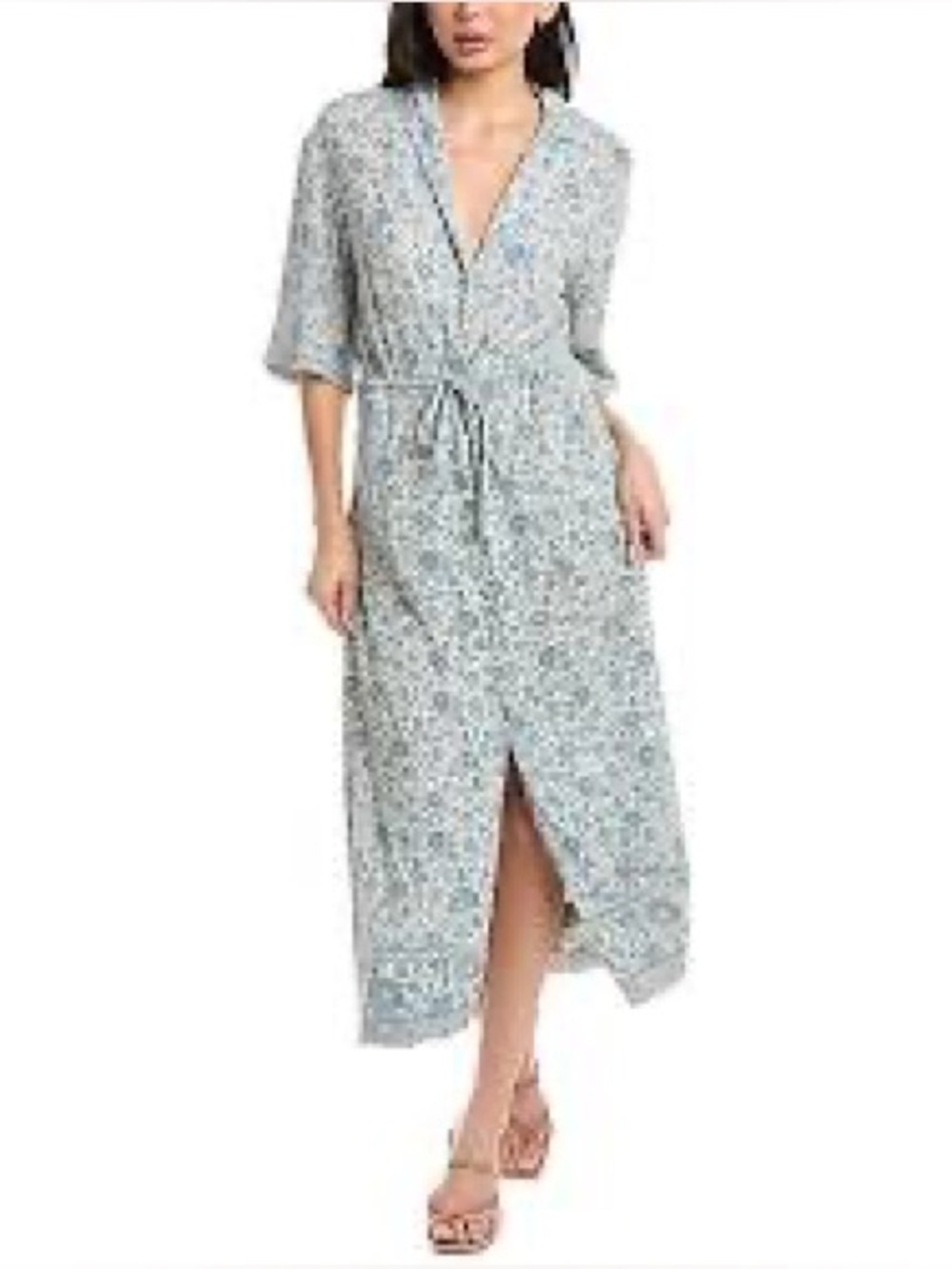 FAHERTY: Faherty Island Times Tie Waist Midi Dress - NEW w/ Tags